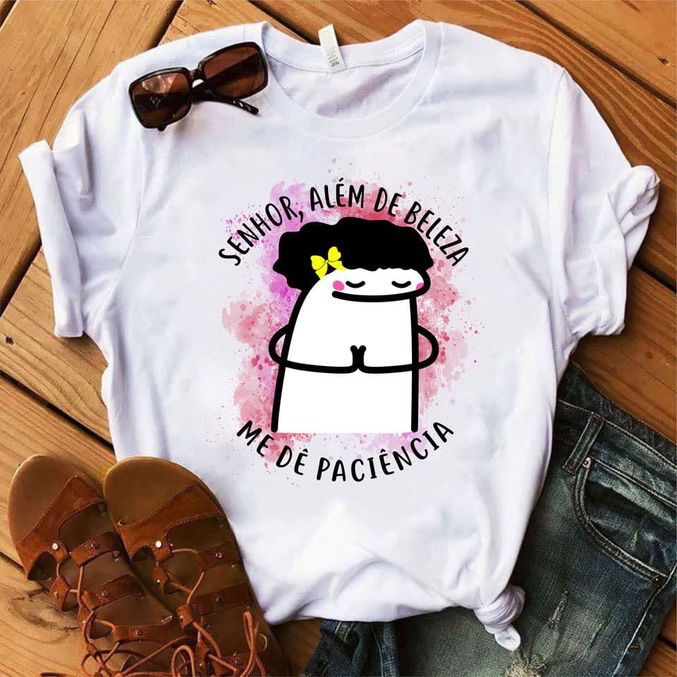 Camiseta Feminina Senhor Além De Beleza Me Dê Paciência Flork