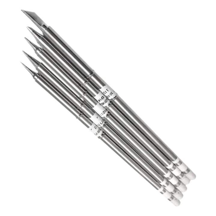 pontas para estação ferro solda Quicko ,Hakko Fx951 Bakon 950d 5 peçasT12 pontas de ferro de solda substituição vários m