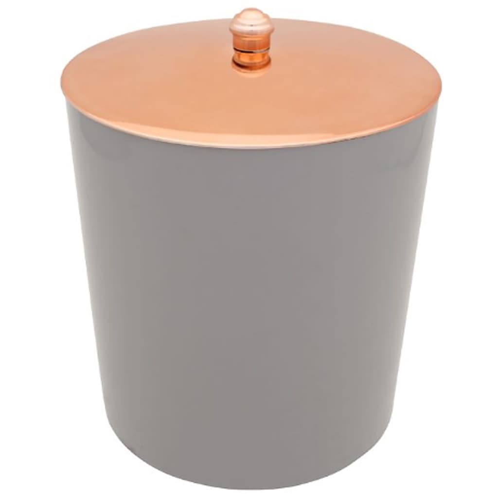 Lixeira 5 Litros Tampa Pino Metalizada Plástica Banheiro Cobre Rose Gold - CZ AMZ