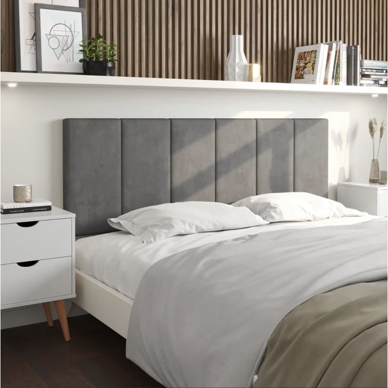 Cabeceira Para Cama Queem Modulo Almofadado Tecido Suede