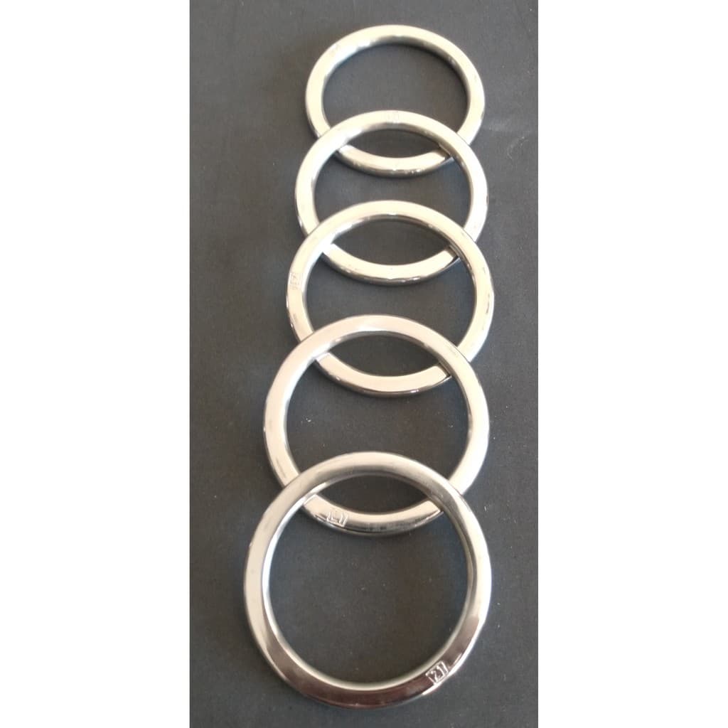 Argola Chata Nº 21 em Inox Pacote com 5