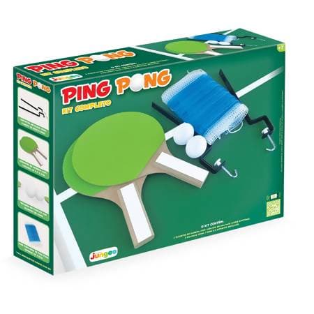 Kit de Ping Pong com raquete, rede e duas bolinhas Junges