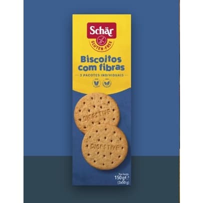 Biscoitos com fibras 150g - Schar
