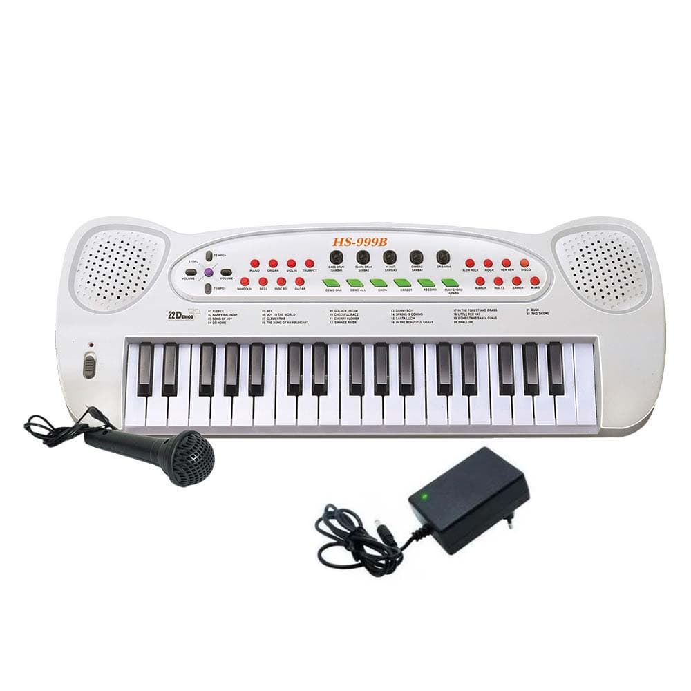 Teclado Musical Infantil Com Microfone e Fonte HS-999