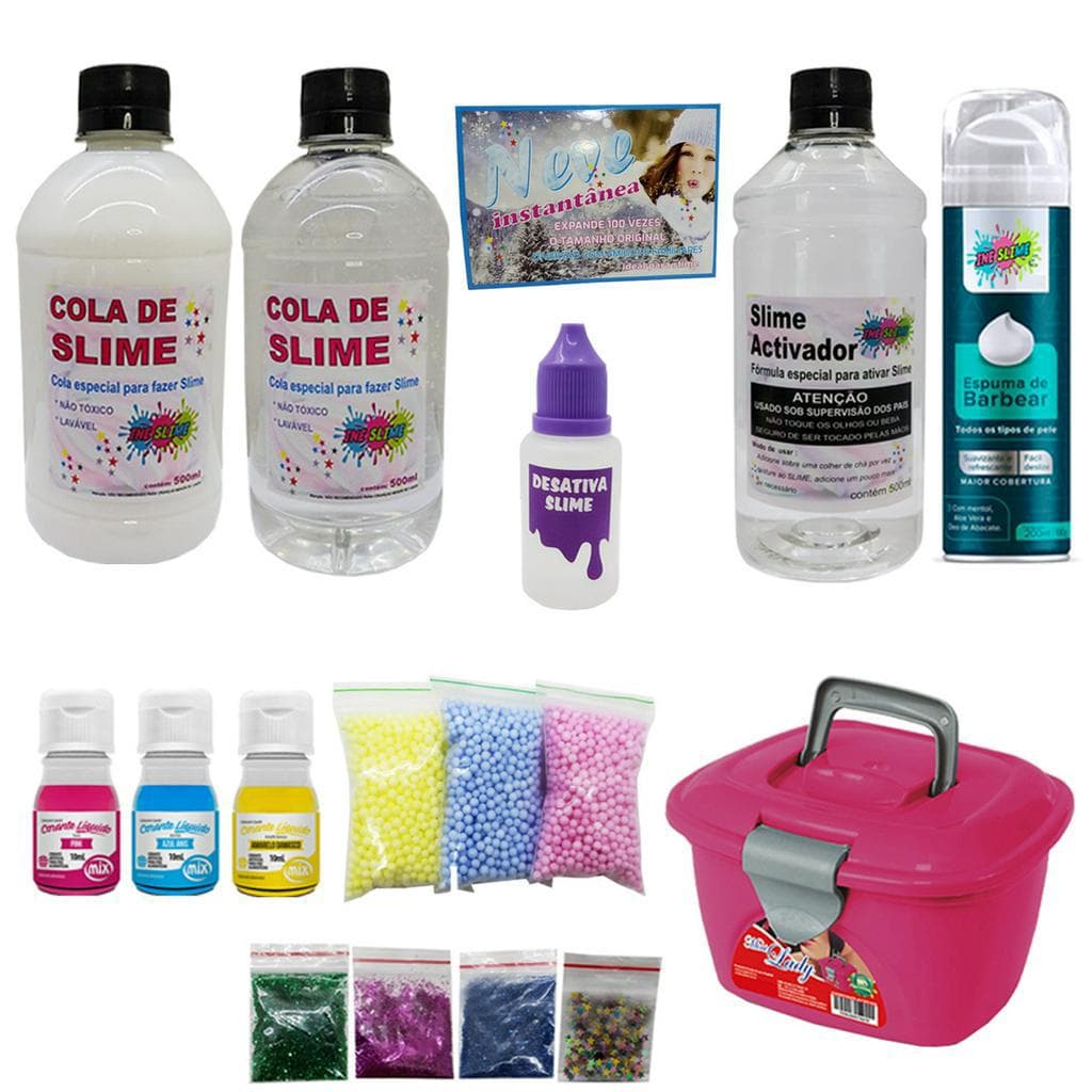 Kit Para Fazer Slimes Completo Promoção Ine Slime