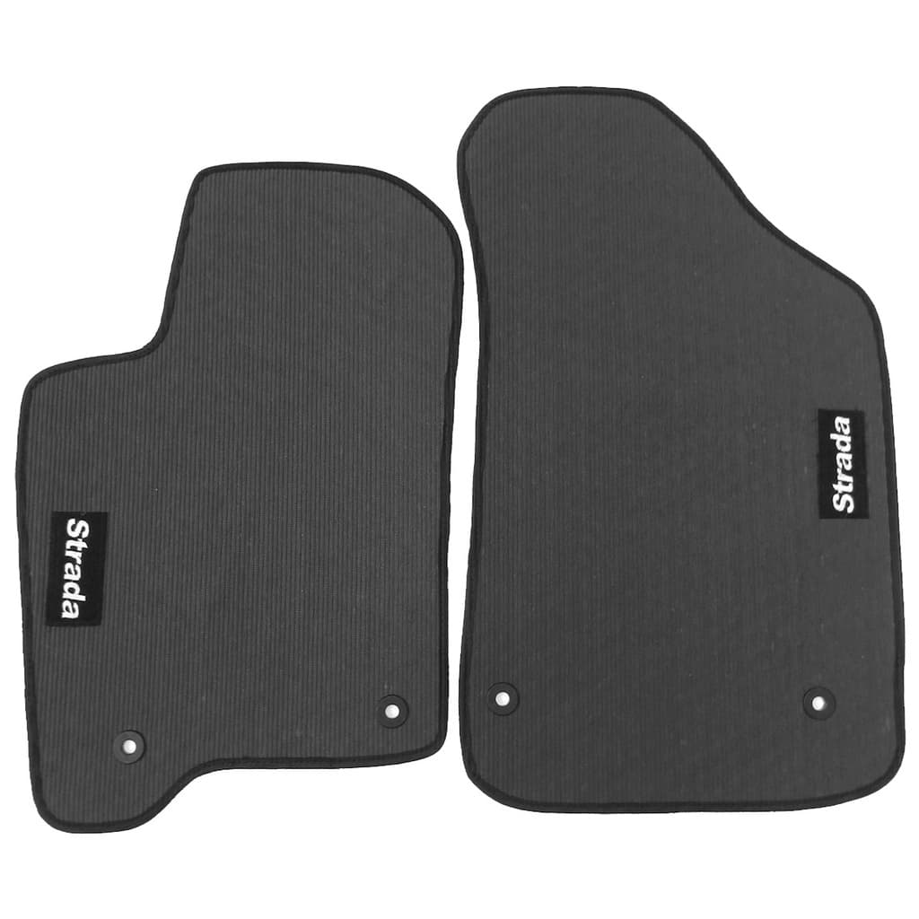 Jogo Tapete Borracha PVC Strada 2P 2014 2015 2016 2017 (02 Peças) Promoção Adaptável
