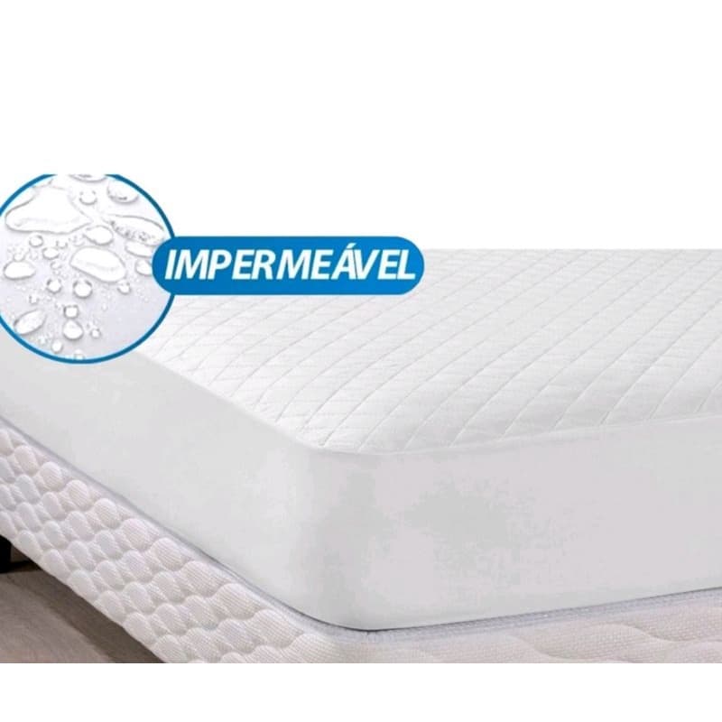 Capa Protetora De Colchão Impermeável Matelada Com Elástico Casal Padrão Box Master