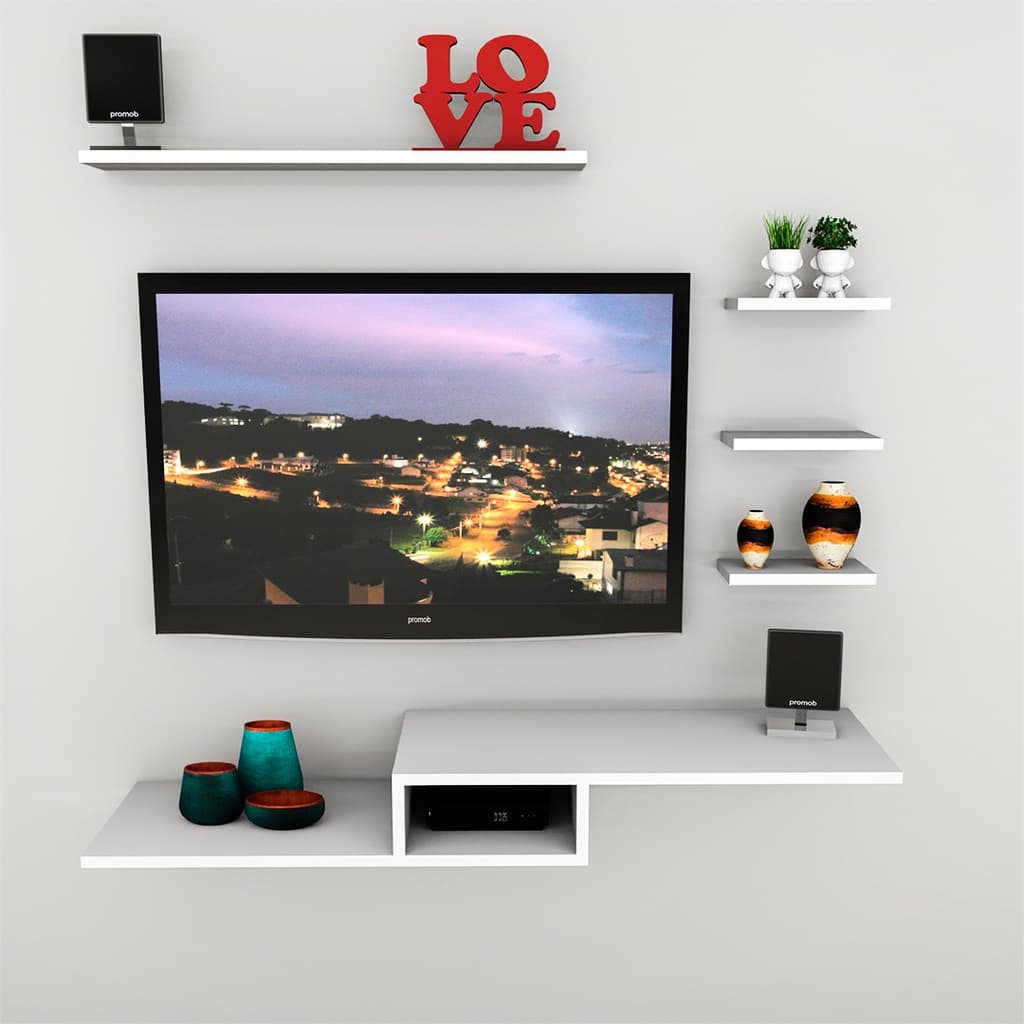 Rack Suspenso nicho com prateleiras para Sala/ Quarto mob B