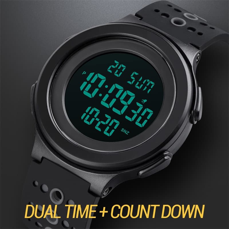 Relógio De Pulso Skmei Masculino Esportivo Digital Dual Time Zones 50m À Prova D'água Com Contagem Regressiva