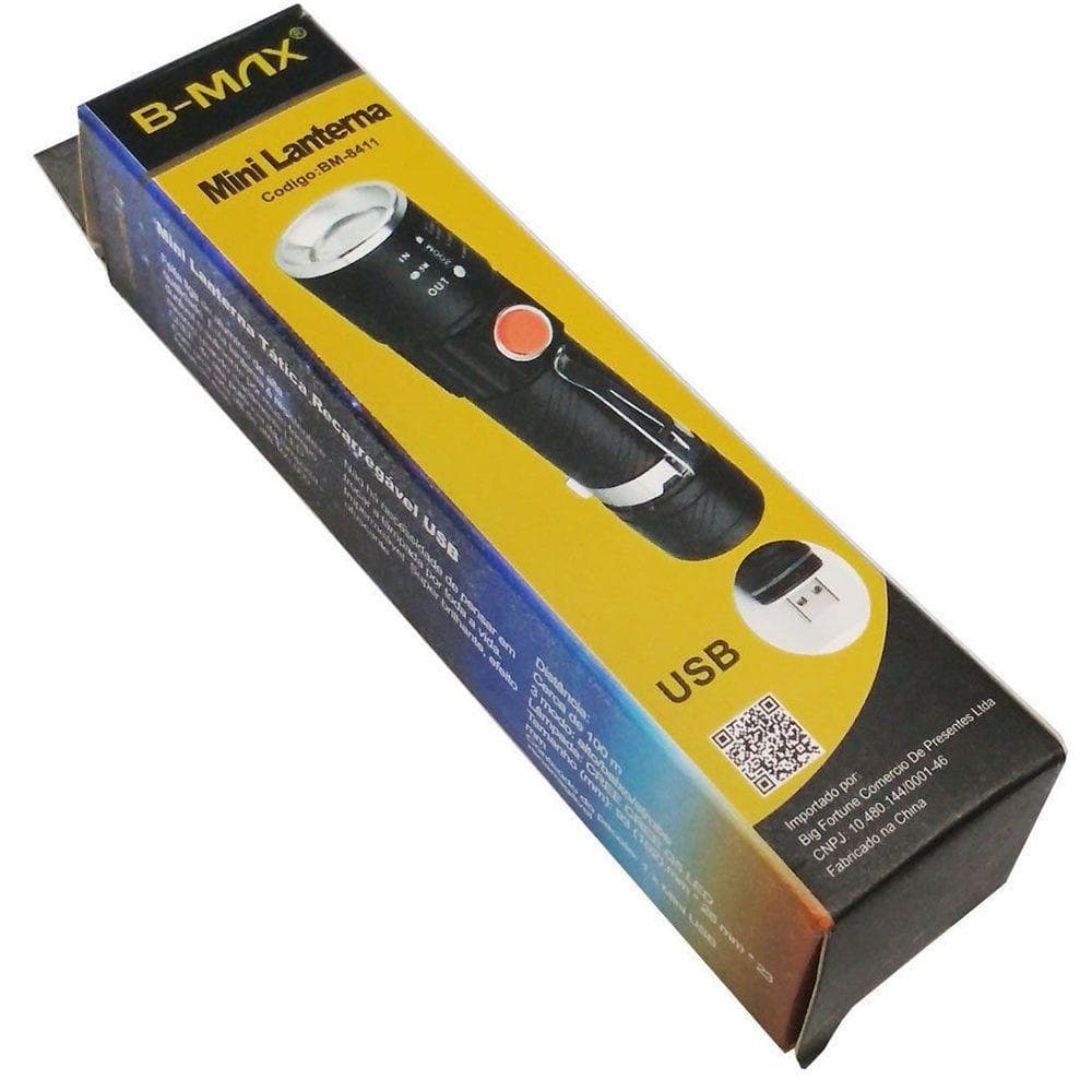 Mini Lanterna De Led B-max Bm-8411 Usb -