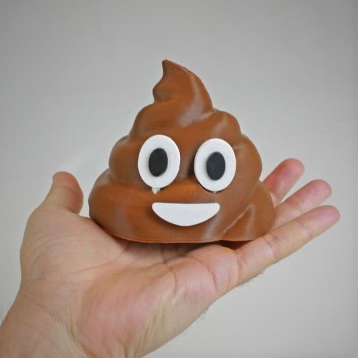 Decoração do Emoji Whatsapp Cocô Emoticon Cocozinho - Impresso em 3D