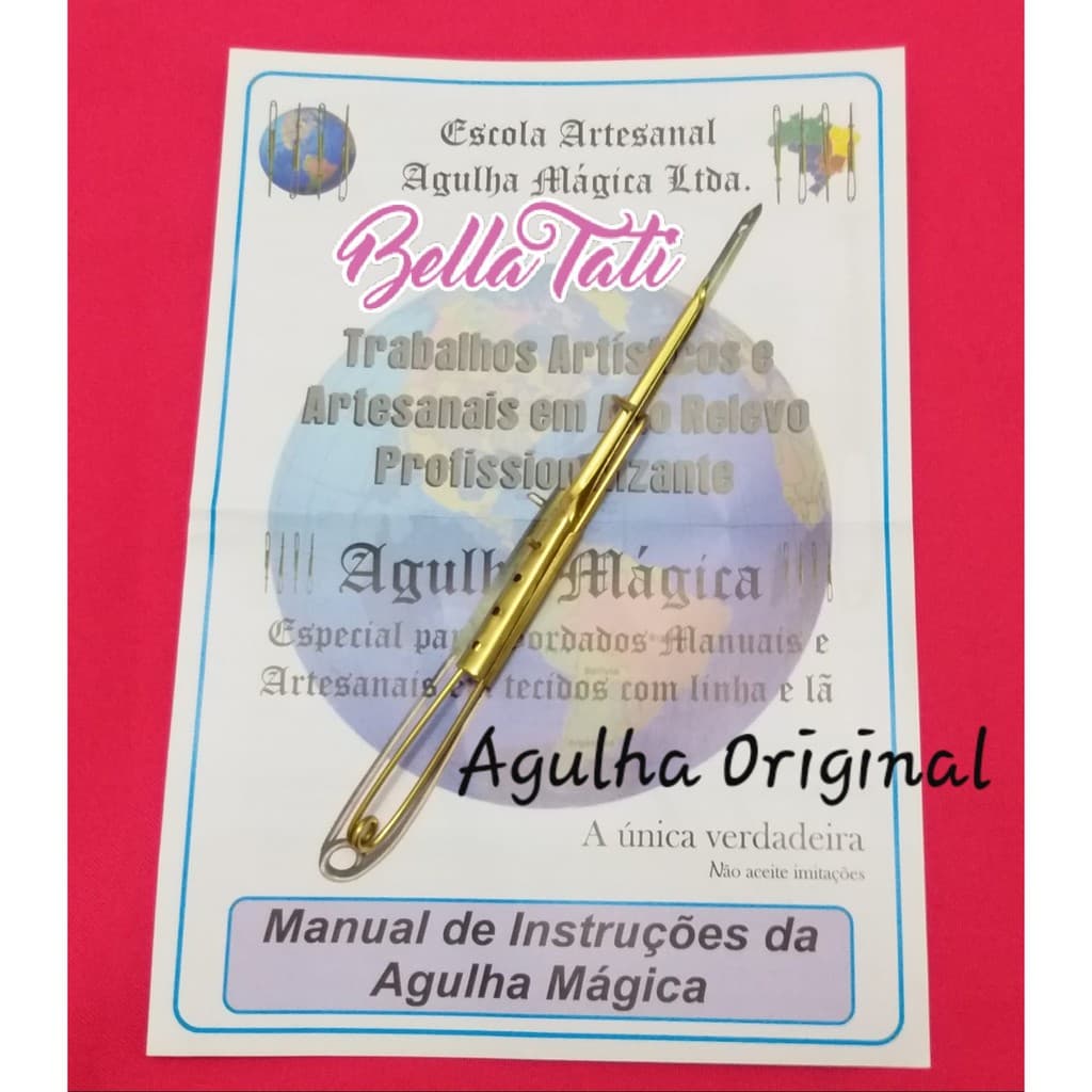 Agulha Mágica Original n° 6 ou 8 para tecidos e talagarça