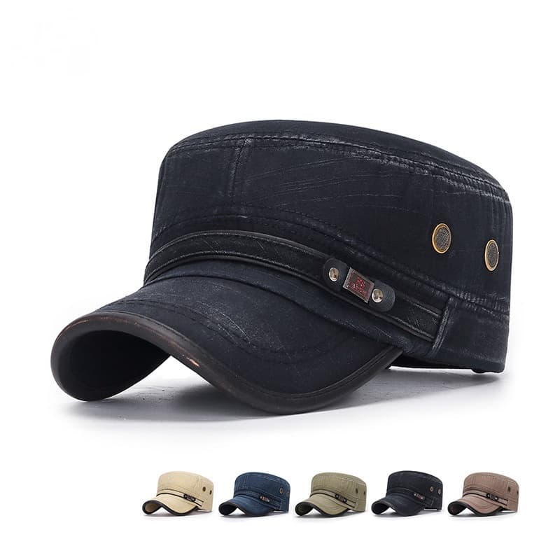 Quatro Estações Boné Vintage Flat Top Homens Lavados Para De Baseball Masculino Summer Spring Men Capa De Proteção Solar