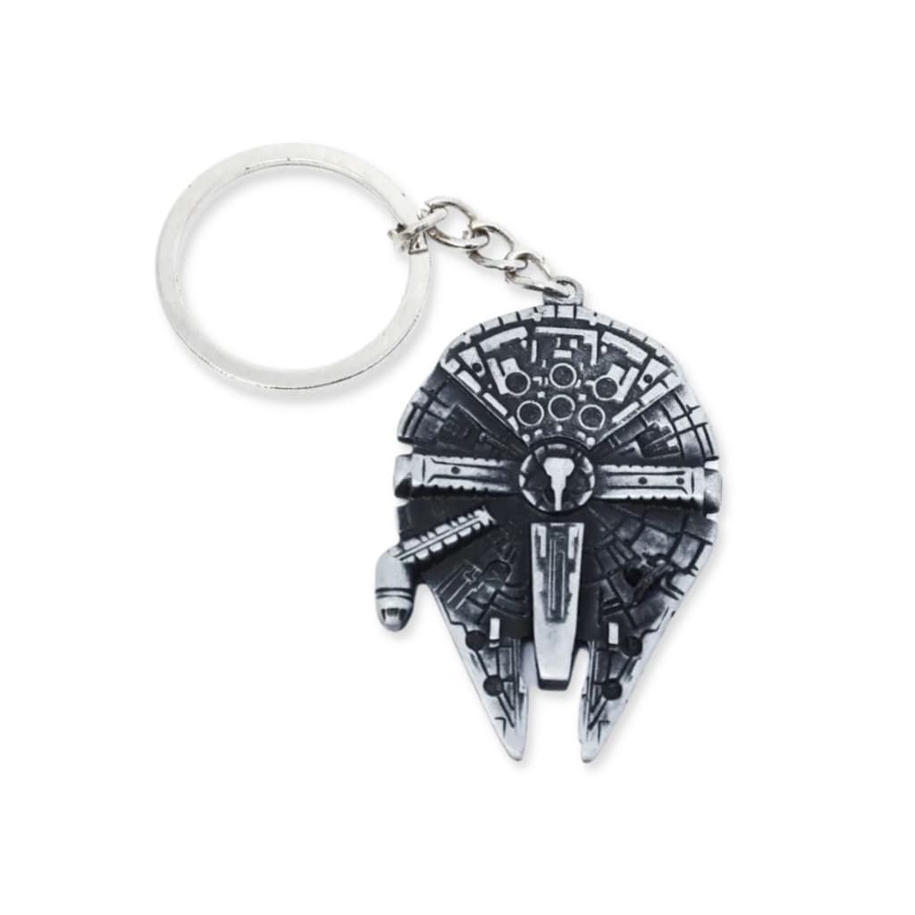 Chaveiro Millennium Falcon Nave Fictícia Da Franquia Do Filme Star Wars Guerra Nas Estrela Pingente Na Cor Prata Velha Presente Geek Produto Colecionáveis Ideias Para Decorar Bolsa Ou Chaves