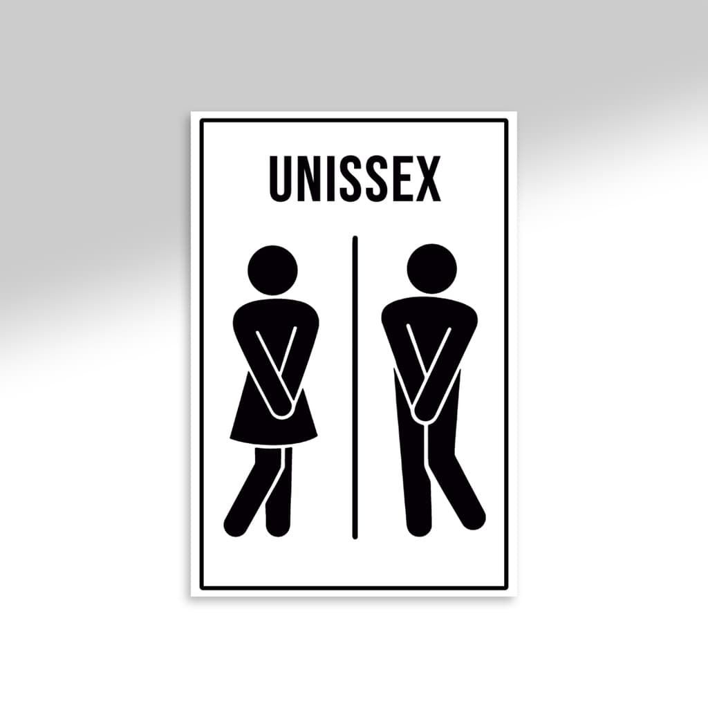 Plaquinha Banheiro Unissex Sinalização