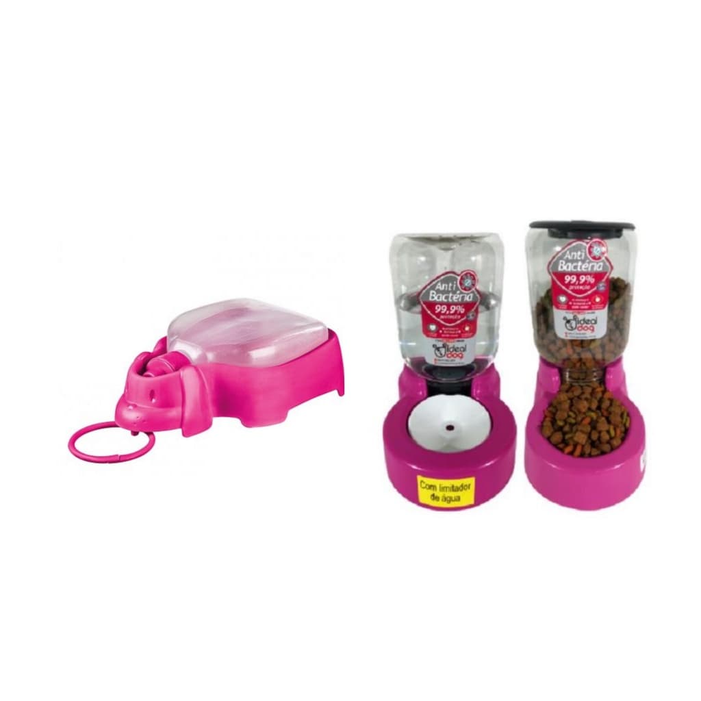 BEBEDOURO PORTATIL+COMEDOURO+BEBEDOURO CAES E GATOS PET REF 29