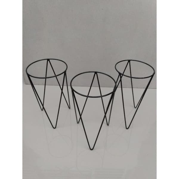 trio tripé suporte pra vaso jardinagem chão decoração 20.40