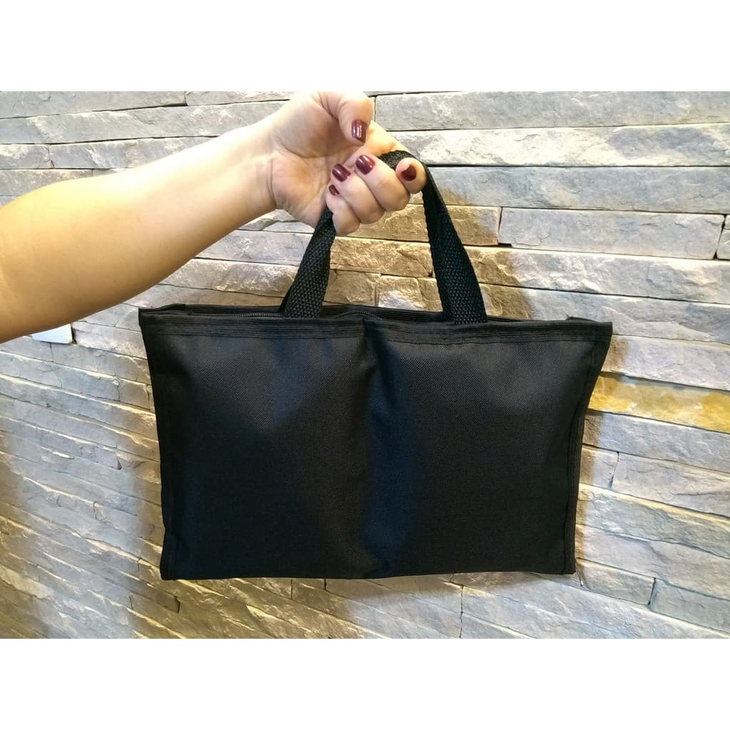 Bolsa Pasta Porta Esmaltes / Maquiagem Manicure Maquiador Domicilio preta para até 60 frascos COM bolsão interno