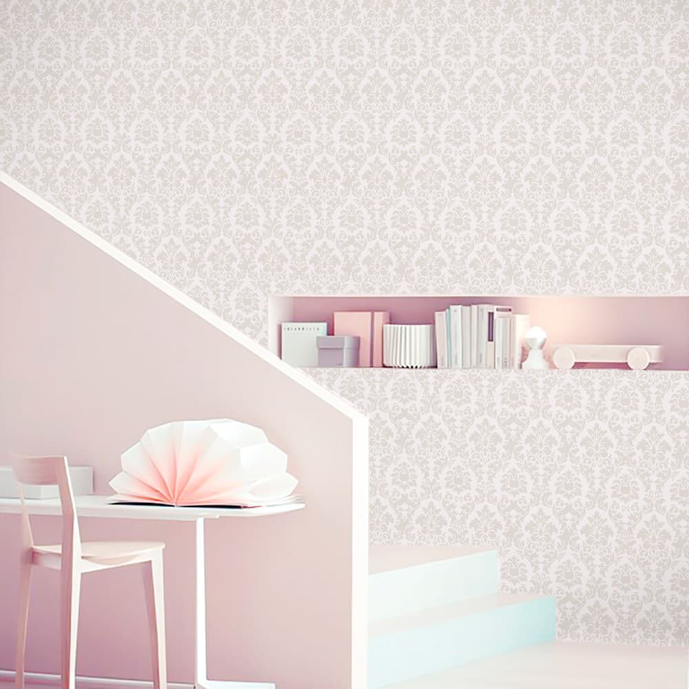 Papel de Parede Adesivo Arabesco Inspire Rosa