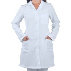 Jaleco Manga Longa Feminino Oxford  PREMIUM Branco SUPER PROMOÇÃO