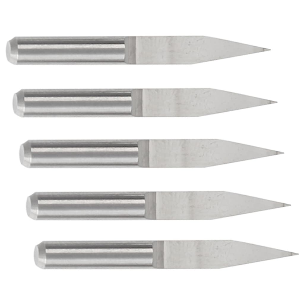 5 Fresa V-Bit 30 x 0,3 mm Gravação Cnc Acrilico Alumínio Aço
