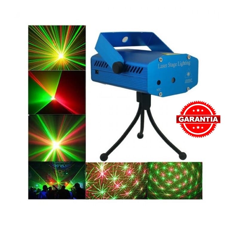 Mini Laser Led Stage Lighting Projetor Holografico Festas