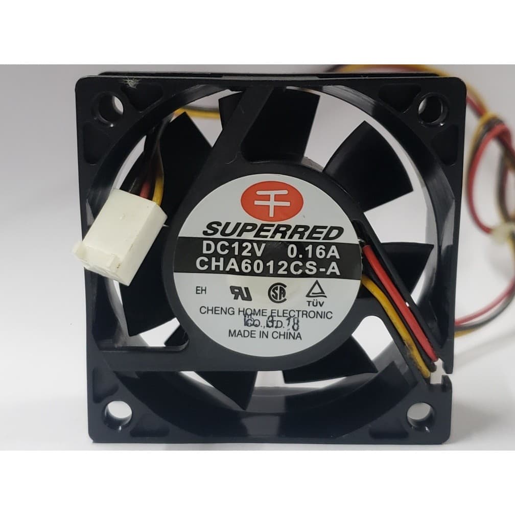 Cooler Ventoinha 60x60x25mm 12v 0.16a 3 Fios