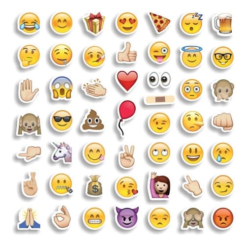 Kit Imãs De Geladeira De Emojis 50 Unidades - Mural De Fotos