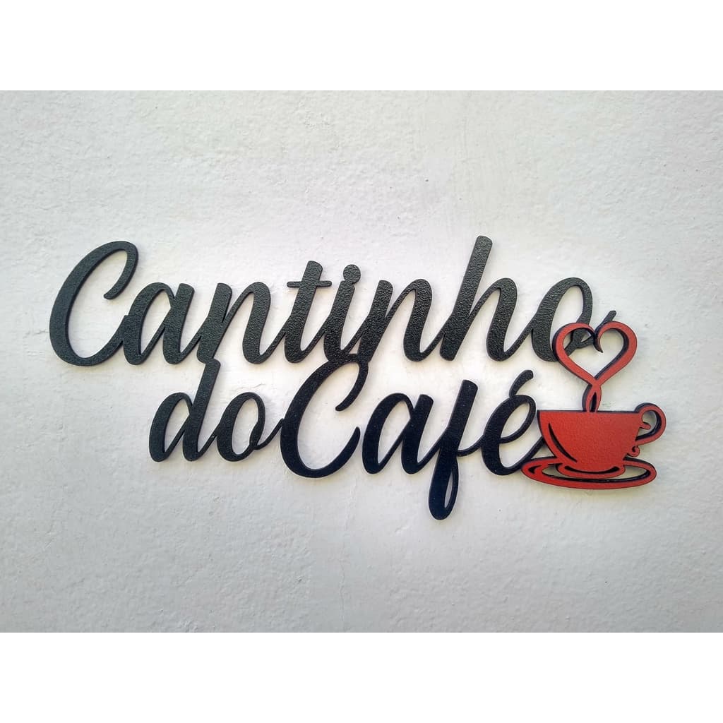 Placa Cantinho Do Café Mdf Alto Relevo 30cm Decoração Casa