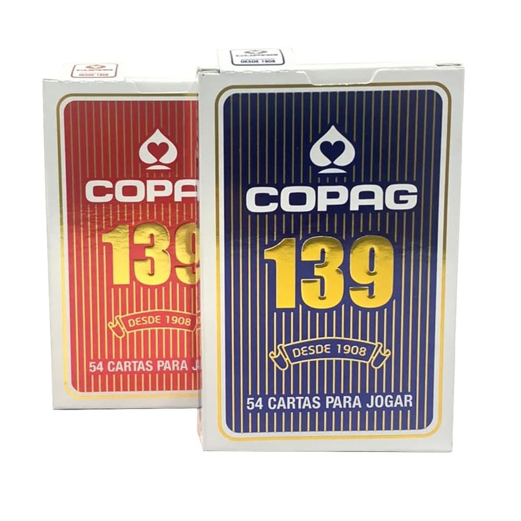 Kit 2 Baralho 139 Copag Jogos Cartas De Alta Qualidade Original Vermelho e Azul
