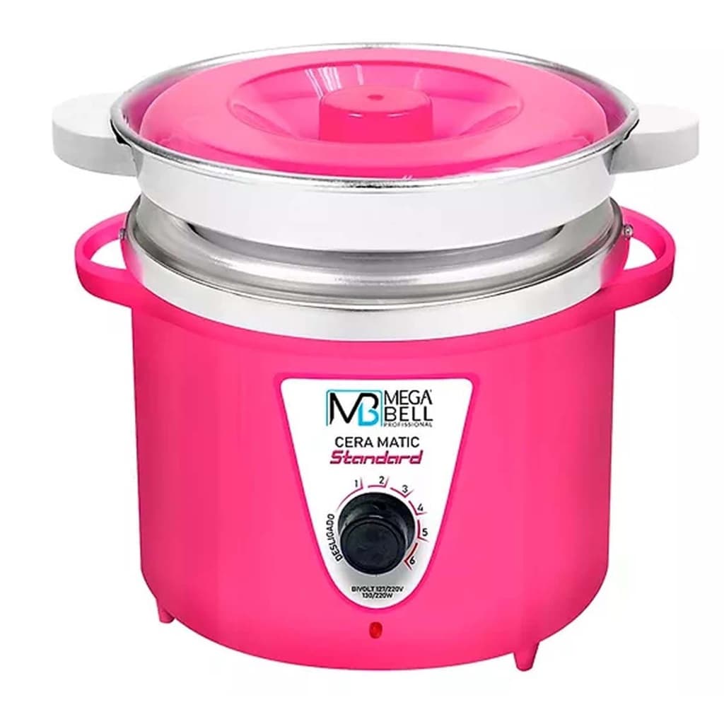 Termocera Panela de Cera Quente 900g Com Refil PINK Mega Bell