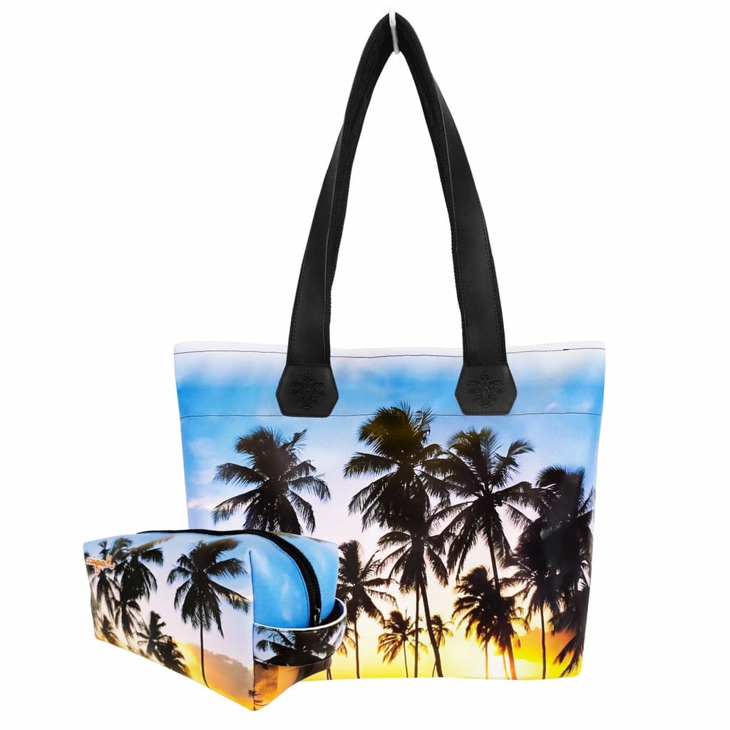 Bolsa Feminina Nécessaire Feminina Praia Adulto Coqueiros Magicc Bolsas BN-143