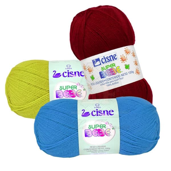 Lã / Fio Super Bebê 100g Cisne 467 Metros PROMOÇÃO OFERTA Fio para Crianças Bebês Itens Infantis Macio Alta Qualidade Várias Cores
