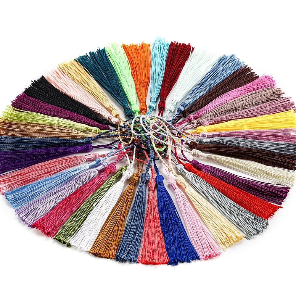 100 Pçs/Lote 70mm Pendurado Corda De Seda Borla Franja Chaveiro Pingente Para DIY Brincos Colares Fazer Jóias