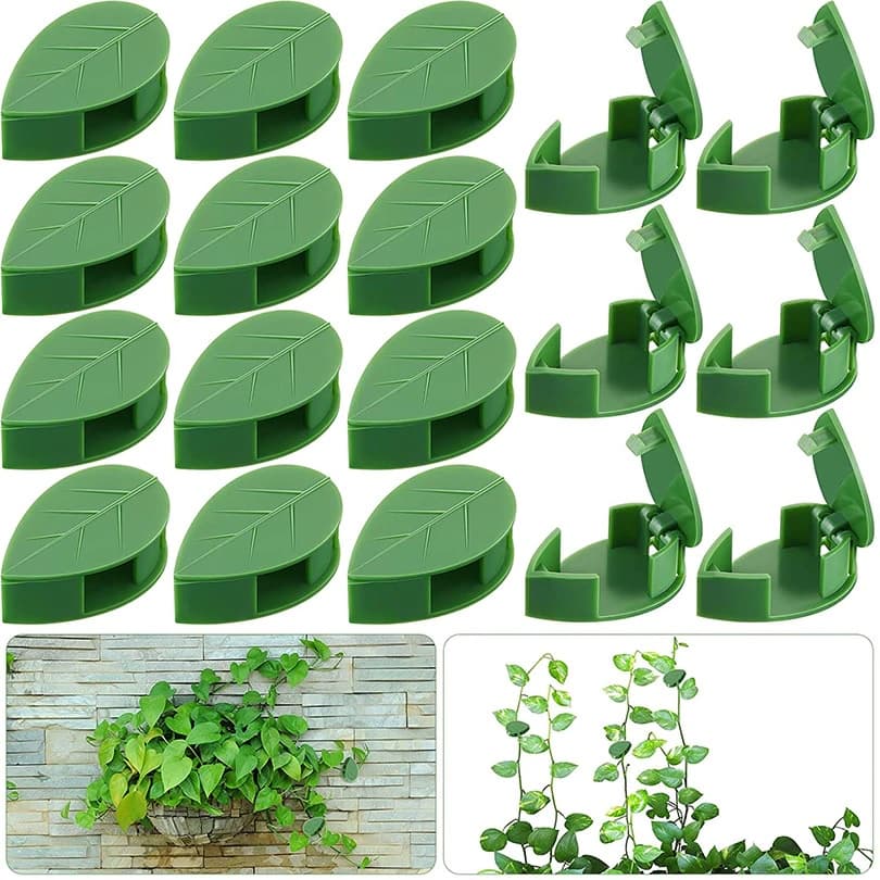 Fixador Gancho Clip Folha Autoadesivo para Fixação de Plantas Trepadeiras
