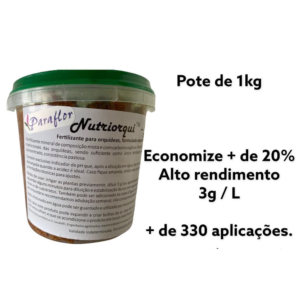 Nutriorqui - Fertilizante profissional orquídeas etc - pote 1 KG