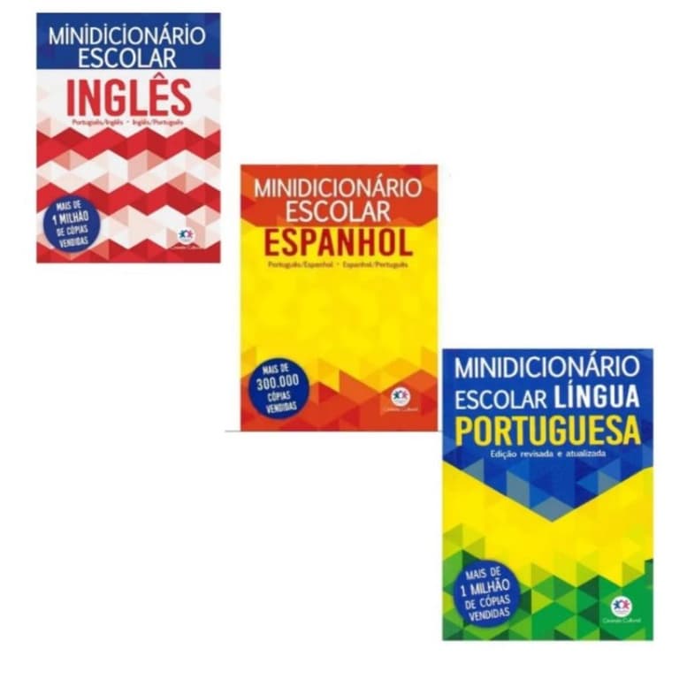 Mini Dicionário Da Língua Portuguesa/portuguesa-inglesa/portugesa-espanhola Envio Imediato