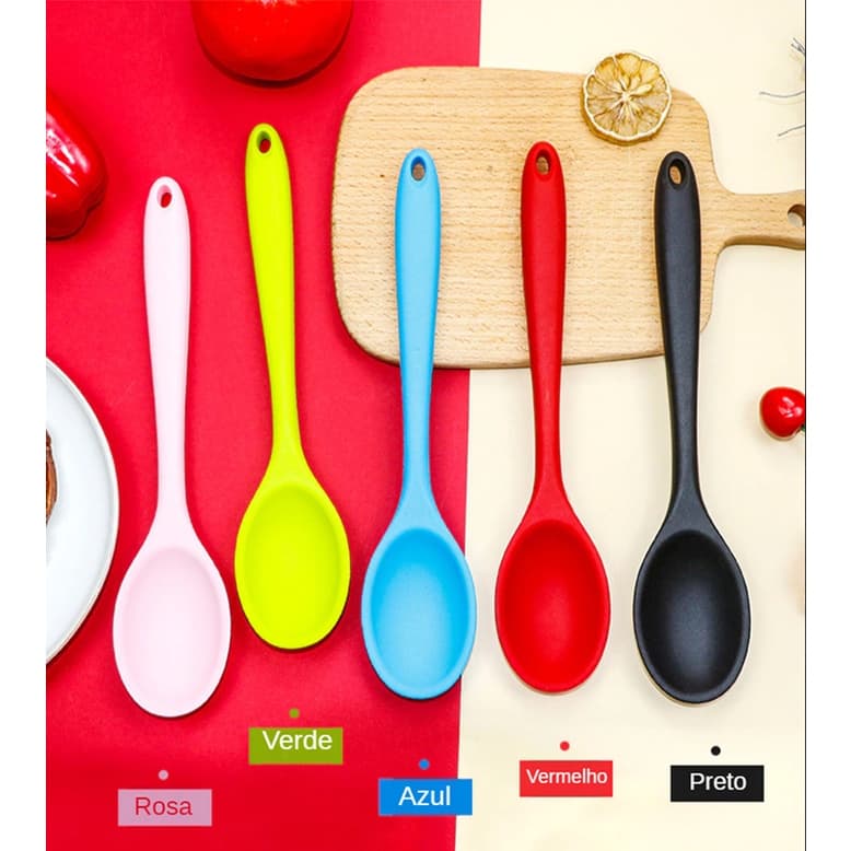Colher Silicone Utensílio De Cozinha