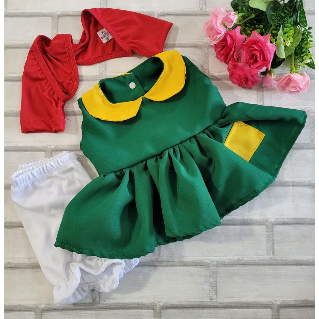Vestido Fantasia  Menina do Barril Bebê Mesversário e infantil