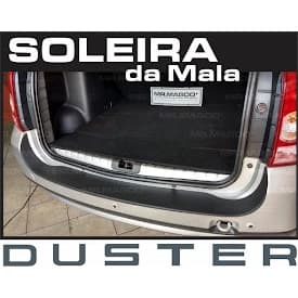 Soleira da Mala Renault DUSTER 2012 2013 2014 2015 2016 2017 2018 2019 2020 Adesivo Preto Fosco Acessórios para Carro
