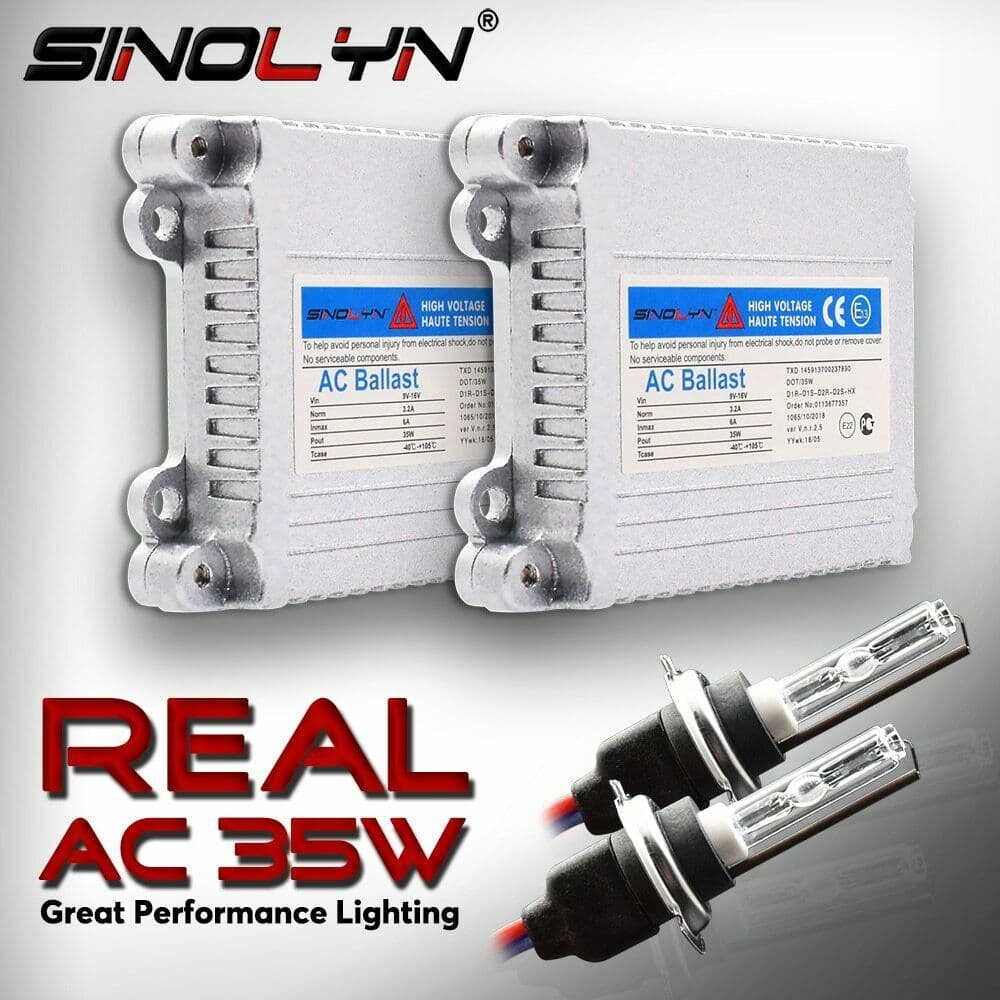Kit De Conversão De Xenônio HID 35W AC 12V Reator Fino H1 H7 H11 D2S D2H 4300K 6000K 8000K Farol Foglight Lente Do Proje