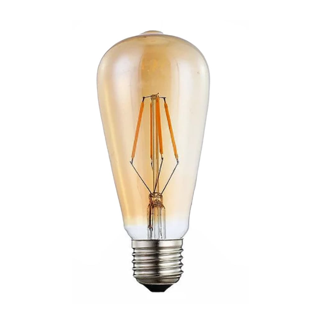 Lâmpada Filamento de LED Bulbo ST64 4W Âmbar Bivolt Galaxy