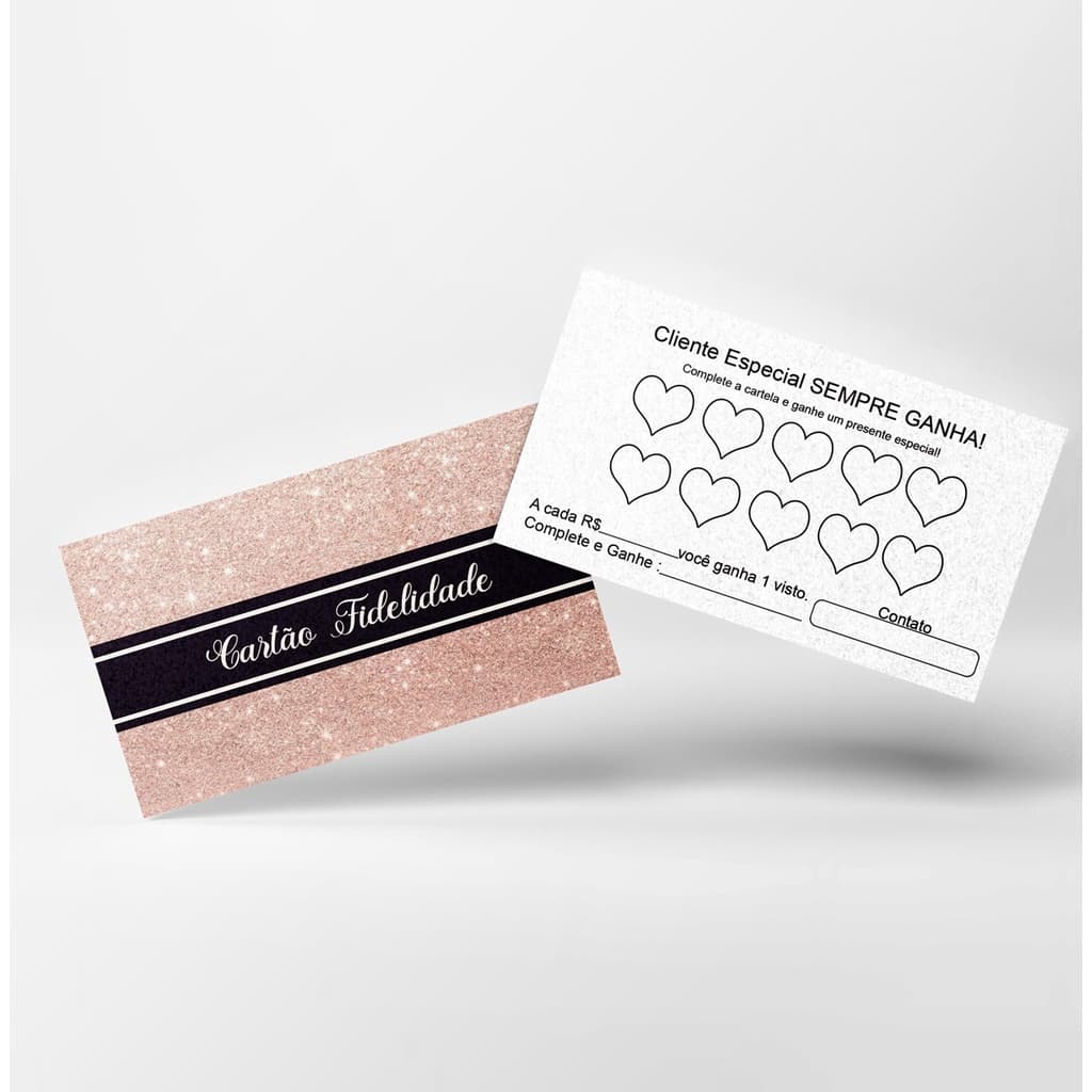 Kit 50 Cartões Fidelidade  + 200 Selos Adesivos