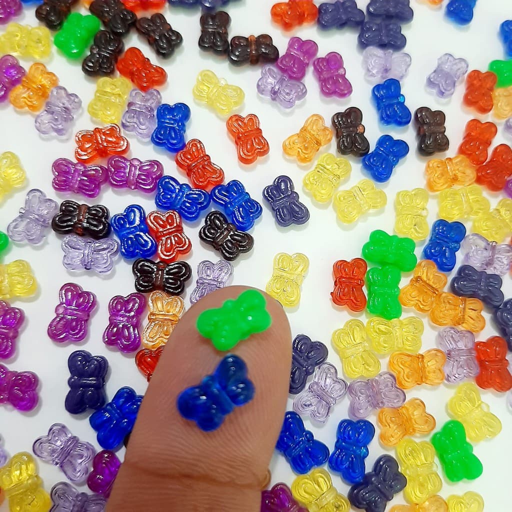 Miçanga Borboleta Pequena 100 Entremeio Borboletinha Passante com furo