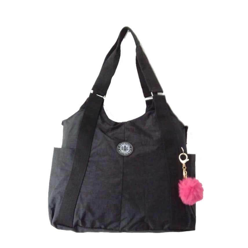 Bolsa Feminina Grande Nylon Tactel Ombro Alças Transversal.