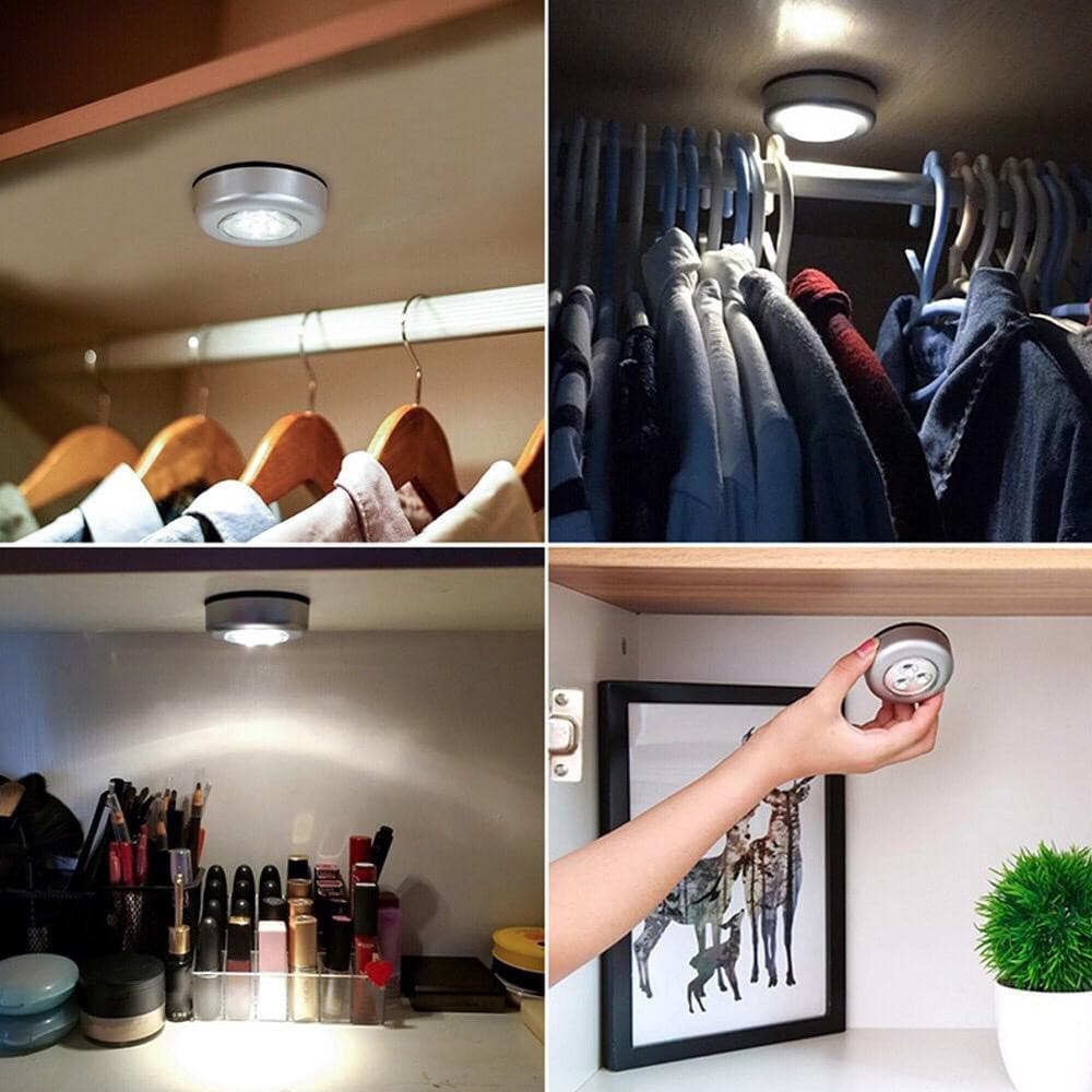 Luminária sem Fio com 3 LEDs para Armário/Cozinha/  promoção