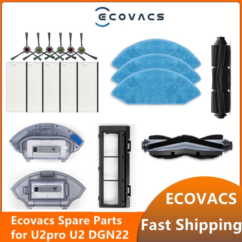 Escova De Rolo De Peças Sobressalentes Ecovacs U2Pro/U2/Dgn22 Para Lateral De Filtro