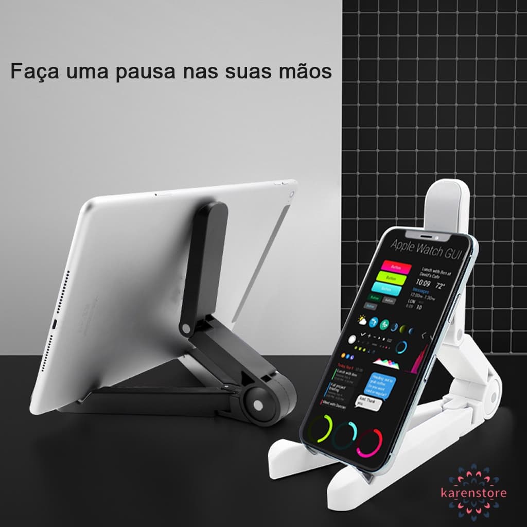 Suporte Universal Triangular Dobrável Para Celular E Tablet Conforto Lindos-Estoque Brasi