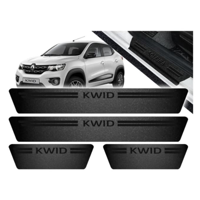 Protetor Soleira De Porta Preta P/ Renalt Kwid