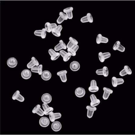 12 Pares de Tarraxa de Silicone para Brinco